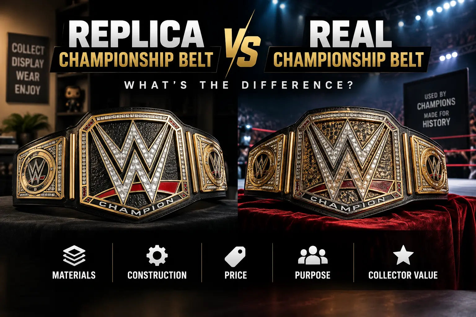Replica Championship Belt vs Real Championship Belt: What’s the Difference?