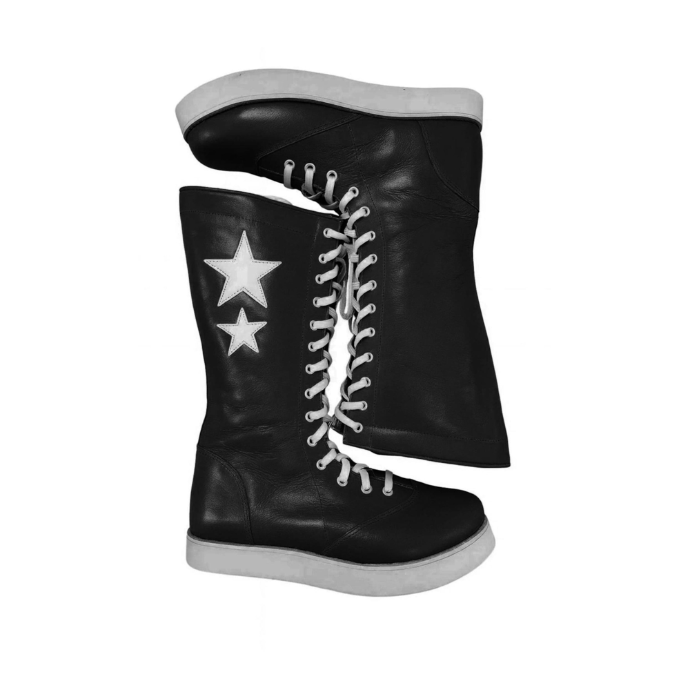 Custom Wrestling Boots Handmade Leather Boxing Shoes Personalized Name Pro Fight Gear Men & Women