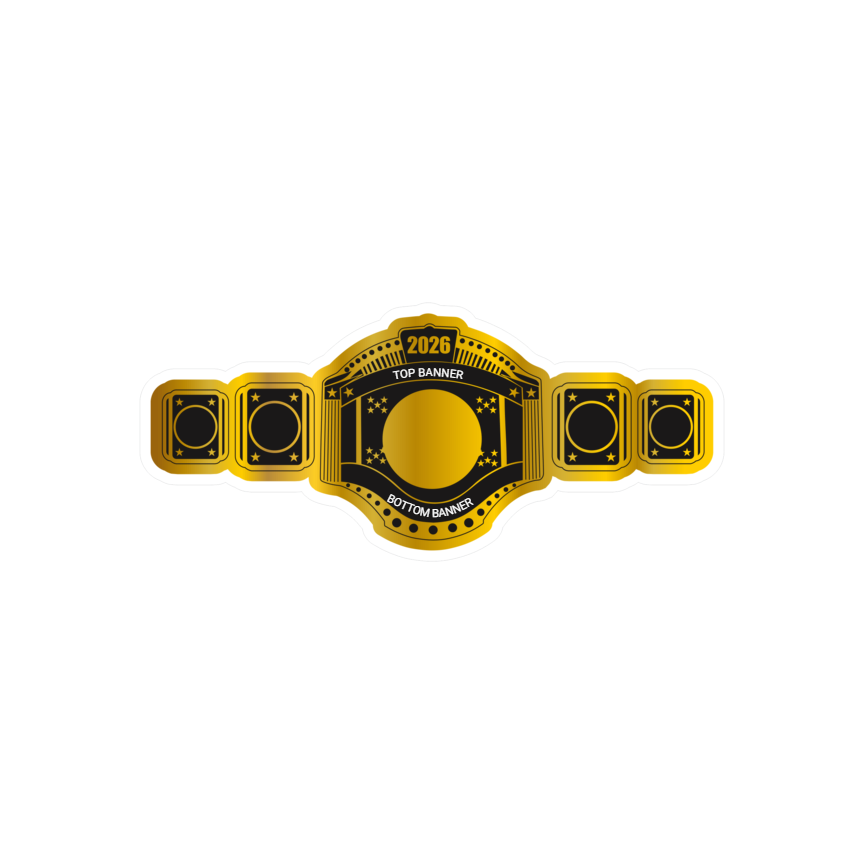 5-Plate Custom Championship Belt | Personalized Commemorative Title