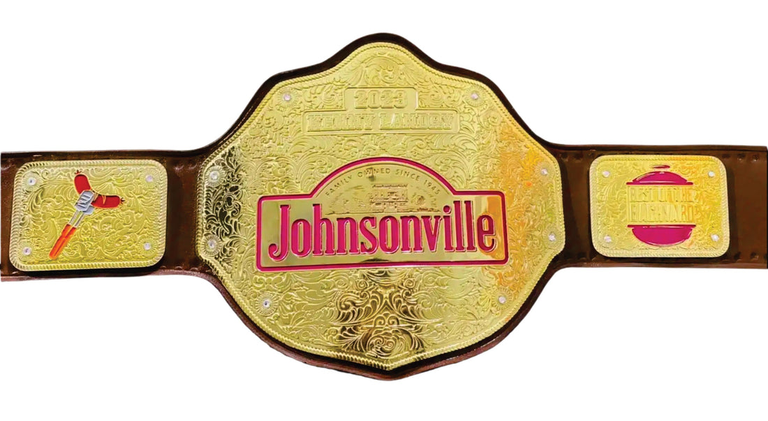 Customiazble Johnsonville Sausage World Championship Wrestling Belt Title Belts Nation