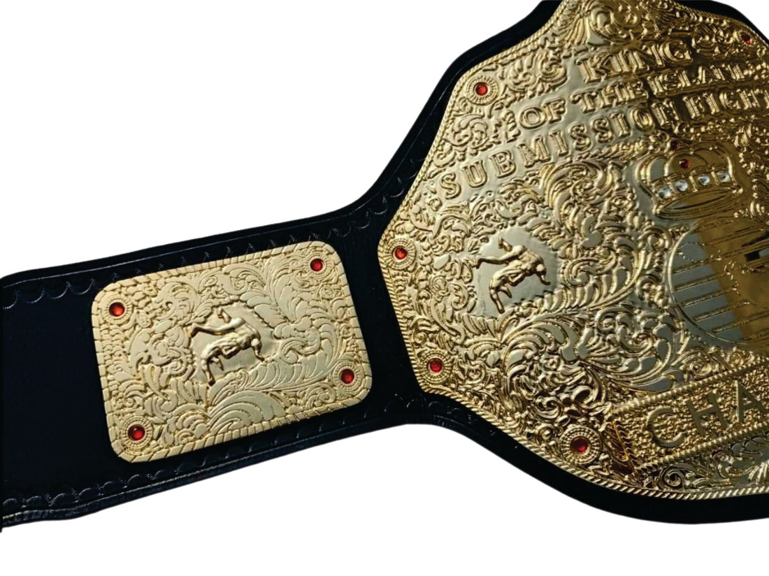 Big Gold King of the Island Submission Fighting Custom Custom Championship Wrestling Belt Title Belts Nation