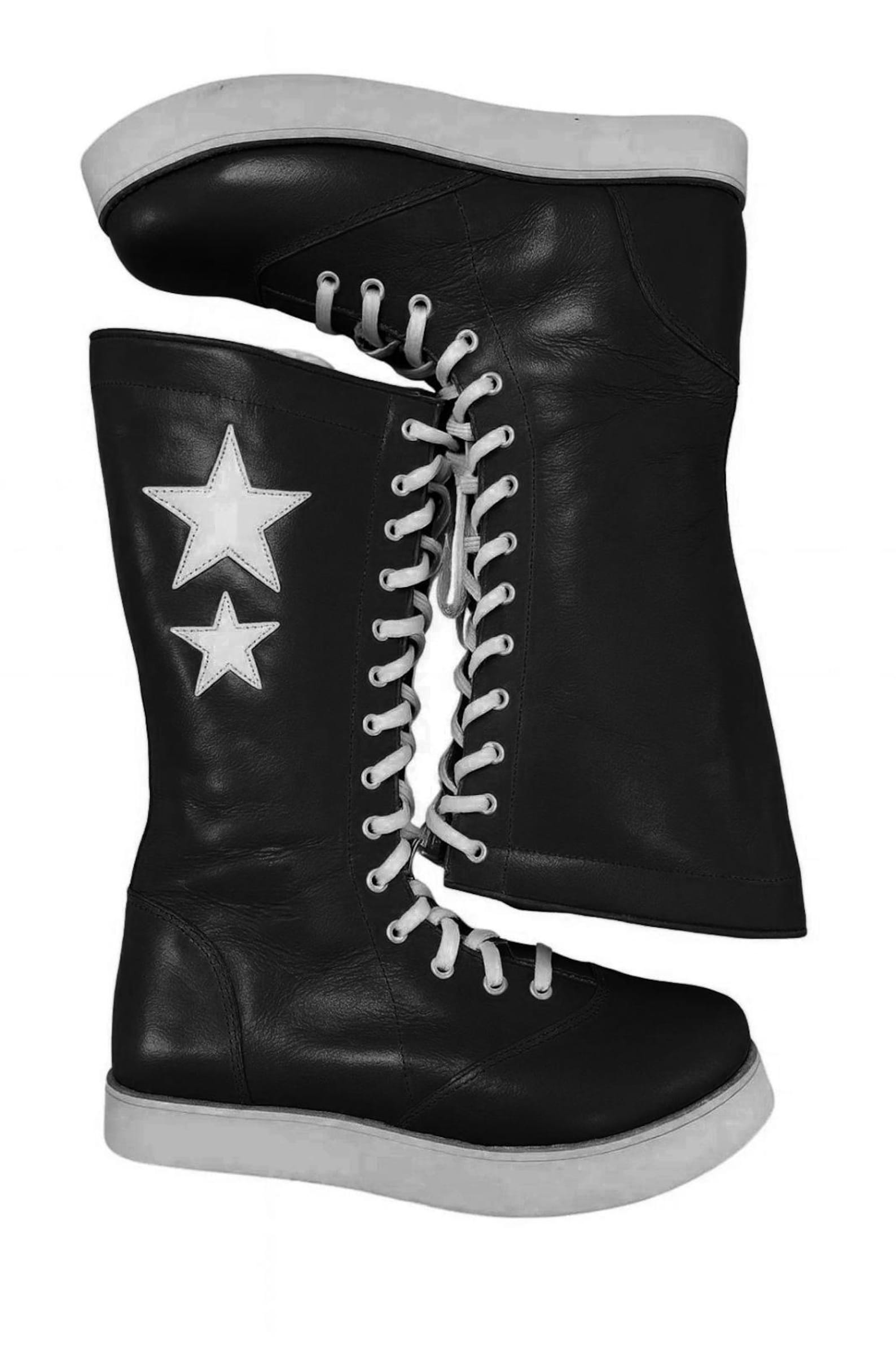 Custom Wrestling Boots Handmade Leather Boxing Shoes Personalized Name Pro Fight Gear Men & Women