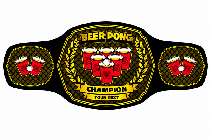 Beer Pong Championship Belt  Custom Party Title