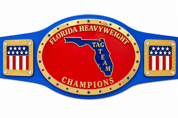 Florida tag team NWA Heavyweight Championship Replica Belt Adult 2mm Brass