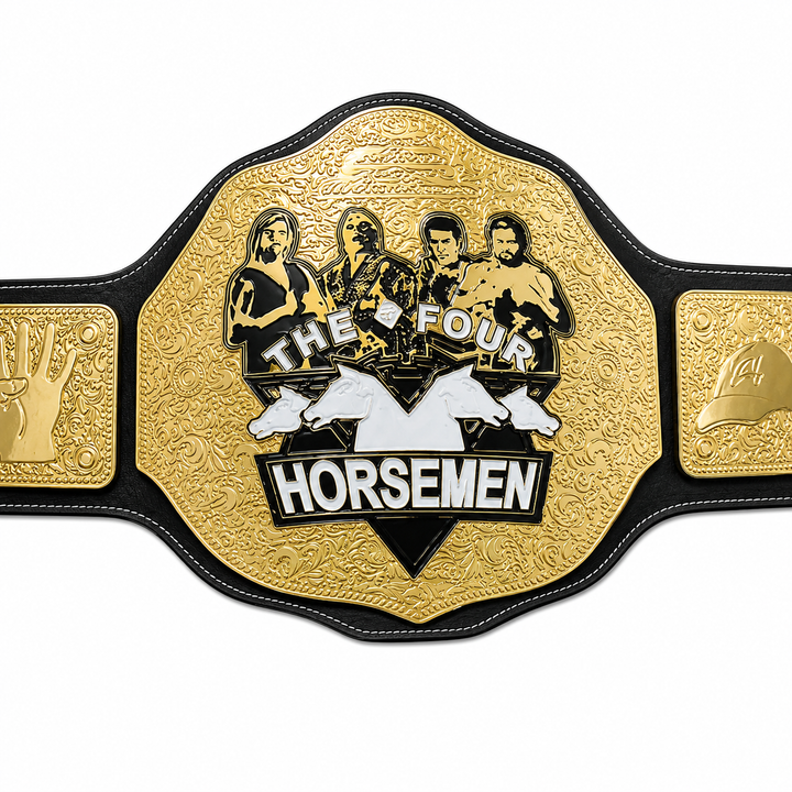 The Four Horsemen Wrestling Championship belt zinc