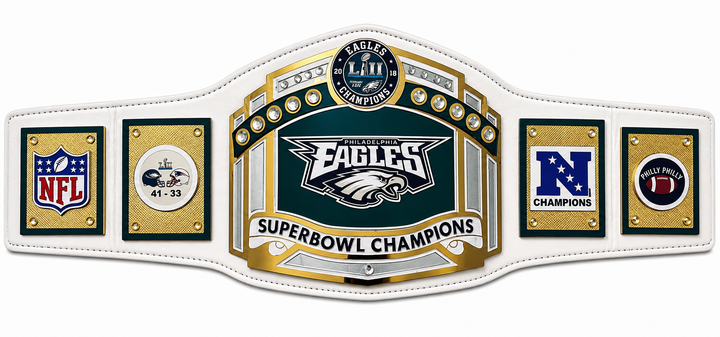 Custom Philadelphia Eagles World football Championship Belt Adult Size 2MM Bras
