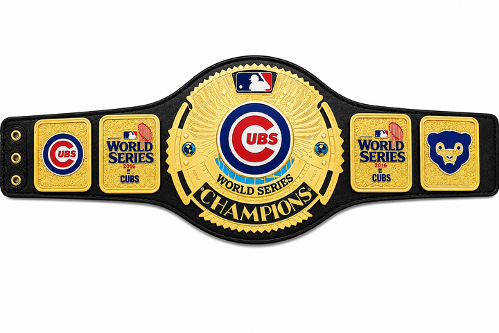 Custom Chicago Cubs UBS team World Championship Belt Adult Size 2MM Brass