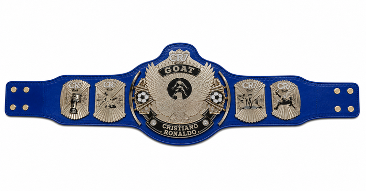 CR7 Football Goat Custom Wrestling Championship Title Belt Adult Size Brass Plat