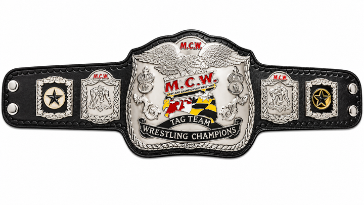 New MCW Tag team Wrestling Championship Title belt Zinc Metal Adult Size