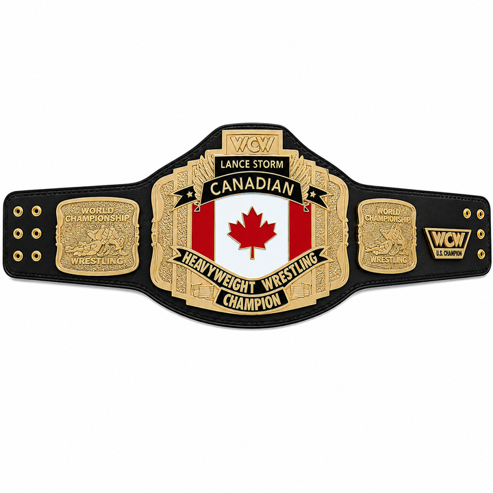 New Lance Storm Canadian World Heavyweight Wrestling Champion Belt Replica