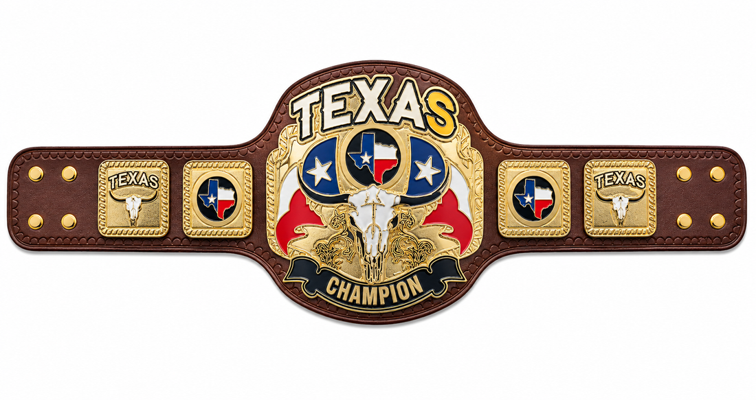 Texas Heavyweight Wrestling Championship Title Belt Adult Size