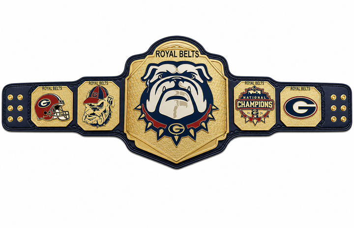 New Georgia Bulldog National Championship Leather Belt Adult Size