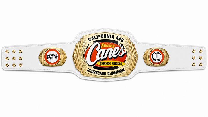 California Raising Canes Chicken Fingers Wrestling Championship Title Belt
