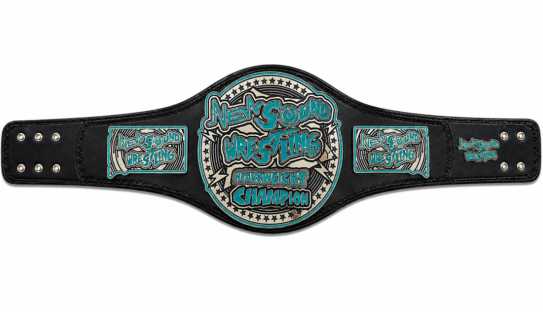 New Sound Wrestling Heavyweight Wrestling Championship Title Belt Adult Size