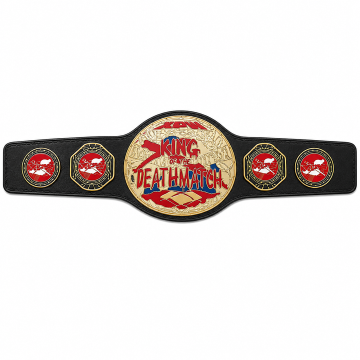 New XPW King of the Deathmatch Wrestling Championship belt Replica Zinc 2mm -