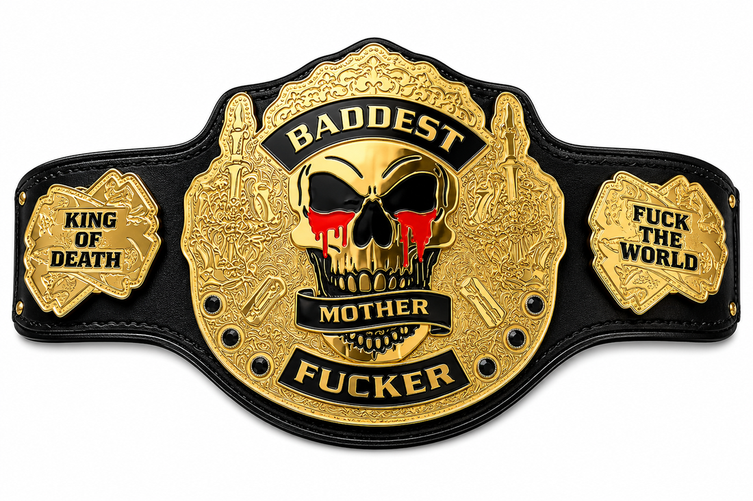 Baddest King of Death Custom Heavyweight Wrestling Championship Belt Replica 2MM