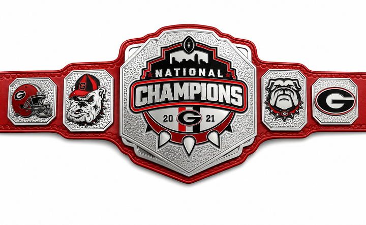 New Georgia Bulldog National Championship Leather Belt Adult Size