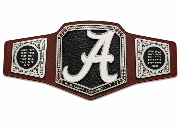 New Customise Albama Roll Tide Championship Leather Belt Adult Size