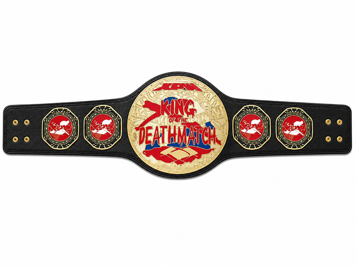 New XPW King of the Deathmatch Wrestling Championship belt Replica Zinc 2mm4mm