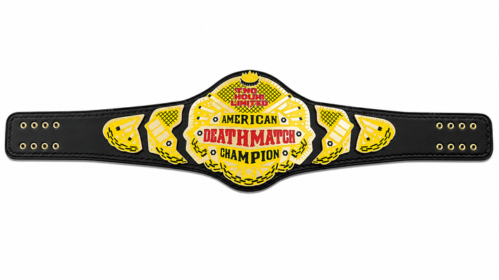 American DeathMatch Wrestling Chamionship Title Belt Adult Size Brass Plated