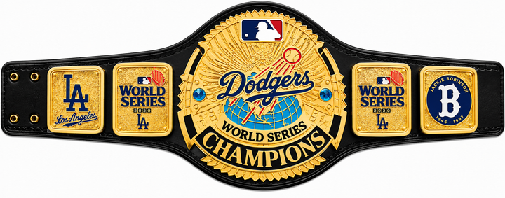 Custom Los Angeles Dodgers team World Championship Belt Adult Size 2MM Brass