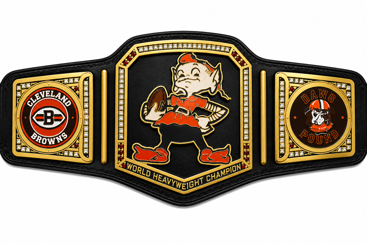 Cleveland Browns championship belt Super bowl Football NFL 2mm Brass