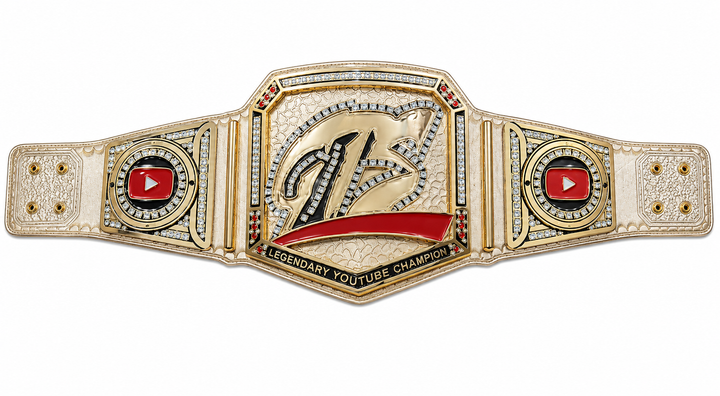 Legendary YouTube Championship Title Belt Stacked Plated Adult Size