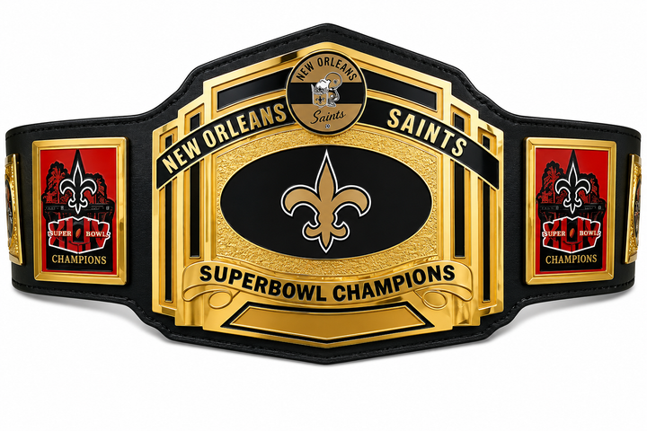 Custom Orleans saints Championship Belt Adult Size 2mm Brass