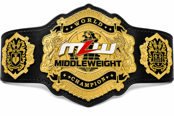 Customized MZW World Heavyweight Wrestling Championship Replica Title Belt