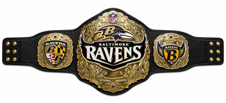 New BALTIMORE RAVENS NFL CHAMPIONSHIP BELT 4mm ZINC Leather Strap