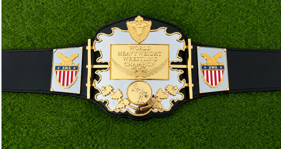AWA Heavyweight Wrestling Championship HD CNC Title Belt Stacked Plated