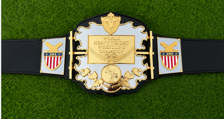 AWA Heavyweight Wrestling Championship HD CNC Title Belt Stacked Plated