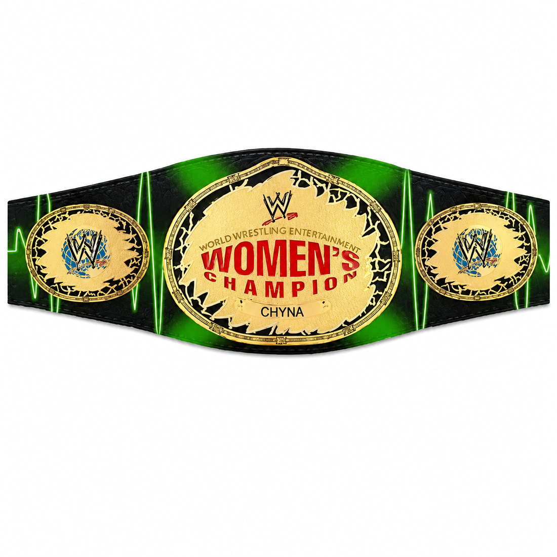 WWE Chyna Womens Championship Replica Belt  Black  Green Edition