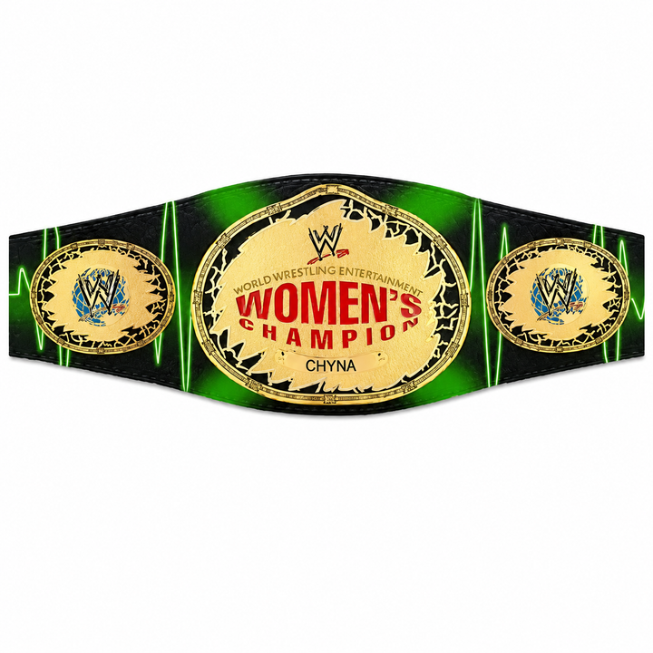 WWE Chyna Womens Championship Replica Belt  Black  Green Edition