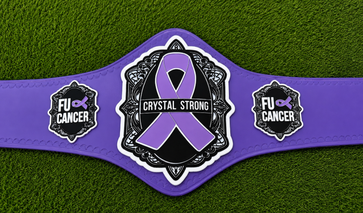 Crystal Strong Fu Cancer Customised Championship Title  HD CNC Zinc Plated