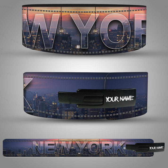 Custom NYC Skyline Weightlifting Belt