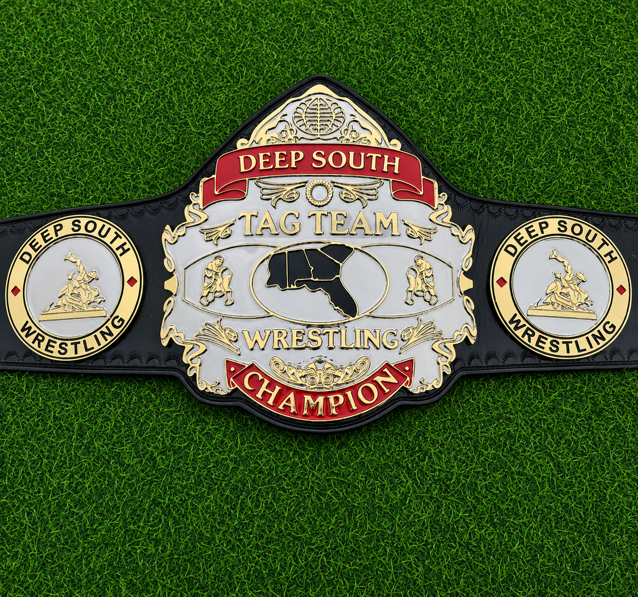 Deep South Tag Team Wrestling Championship Title Belt HD CNC