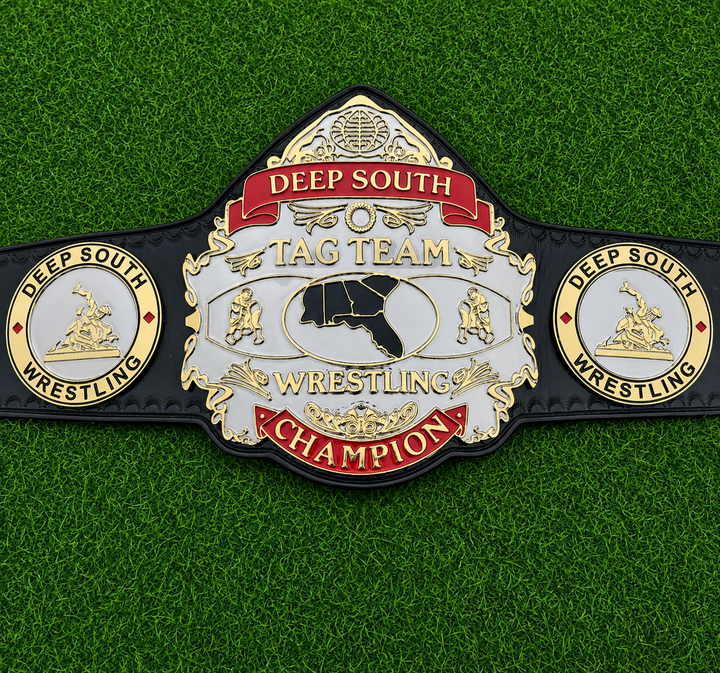 Deep South Tag Team Wrestling Championship Title Belt HD CNC