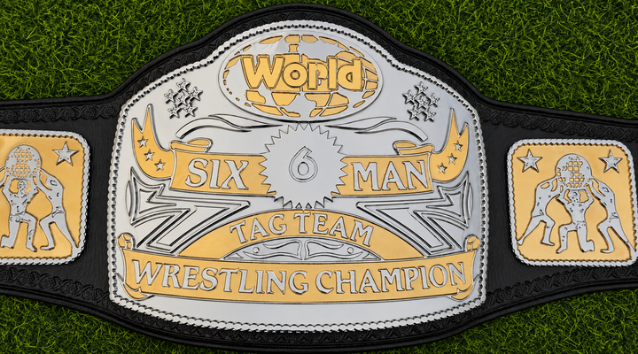NWA World Six Man Tag Team Championship Title Belt HD CNC