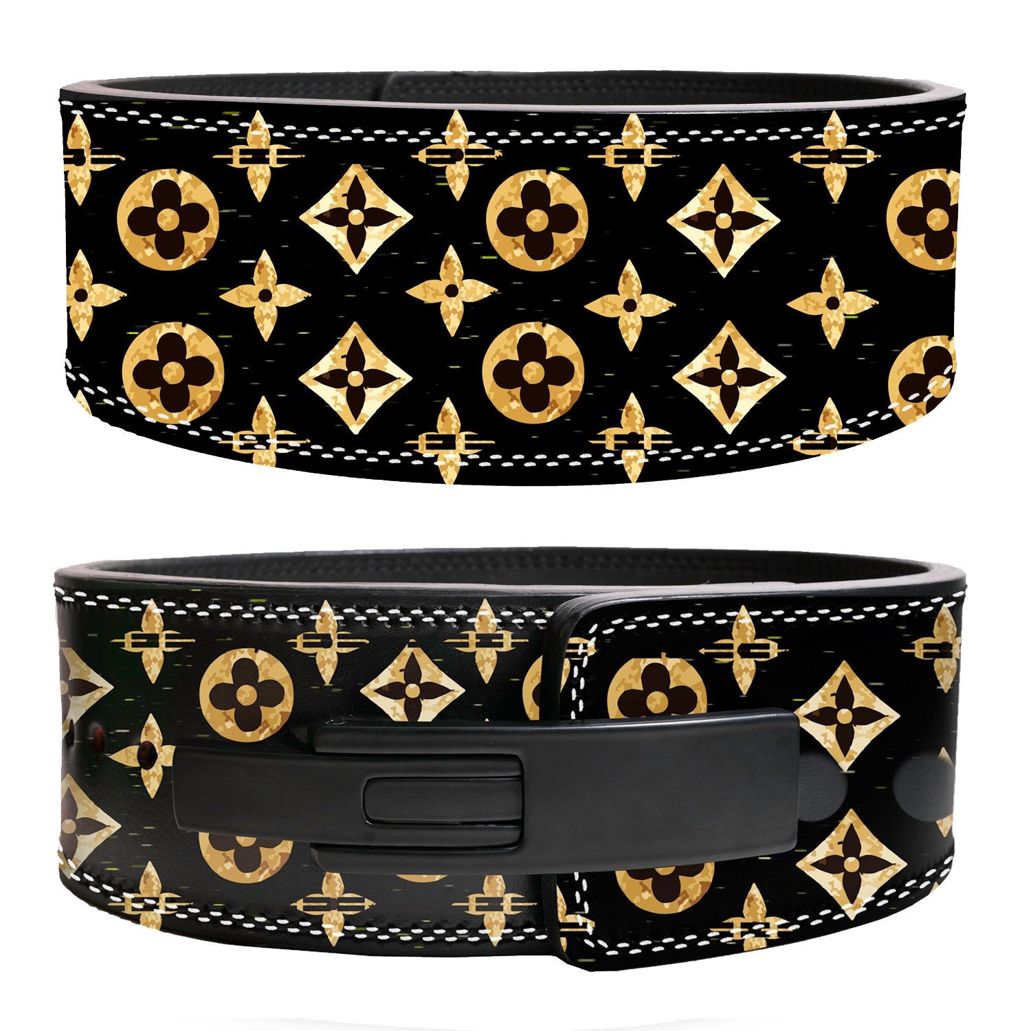 Luxury Pattern Gym Lever Belt