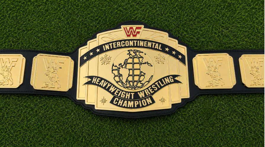 WWF Intercontinental BRASSO Ring Wrestling Championship Belts