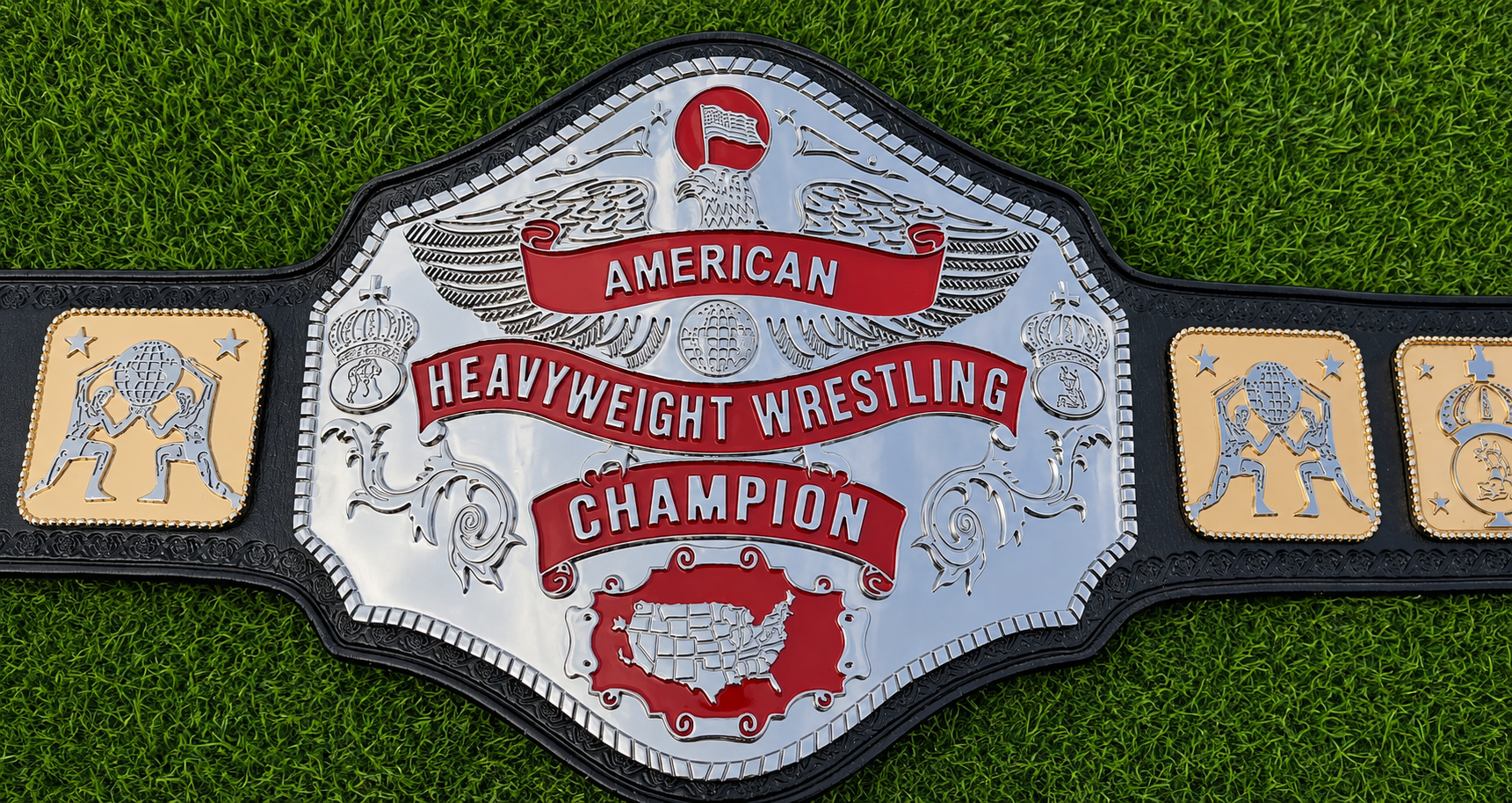 American Heavyweight Wrestling Championship Title HD CNC