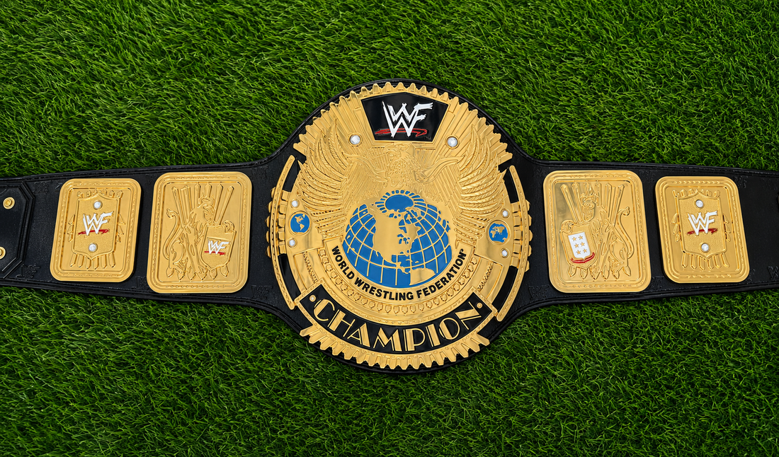 WWF Big Eagle Scratch Logo Hand Flocked Eagles HD CNC Title Belt