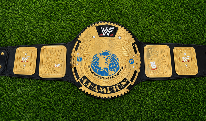 WWF Big Eagle Scratch Logo Hand Flocked Eagles HD CNC Title Belt