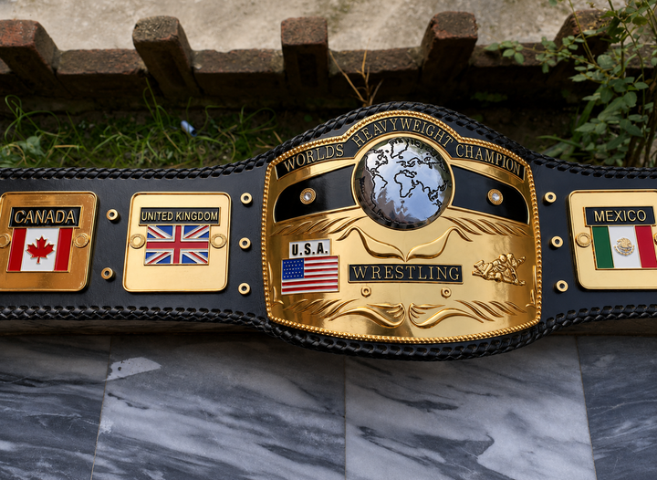 NWA Domed Globe Wrestling Championship Title Belt HD CNC