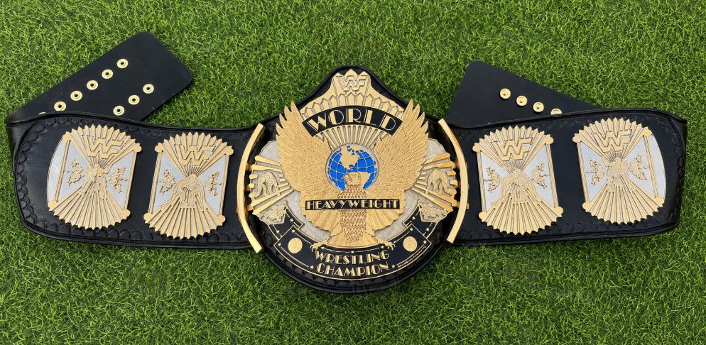 WWF Hand Flocked Eagle CNC Wrestling Championship Belts
