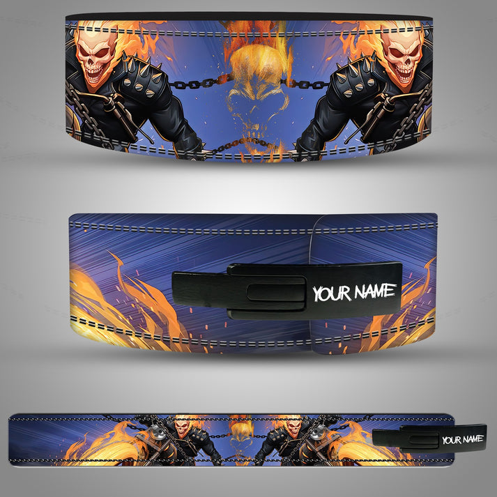 Ghost Rider Inspired Custom Weightlifting Belt
