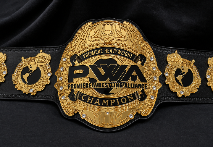 PWA Custom Wrestling Championship Title Belt HD CNC