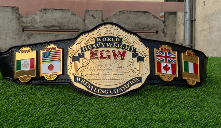 ECW World Heavyweight Wrestling Championship HD CNC 24k Gold Plated Title Belt