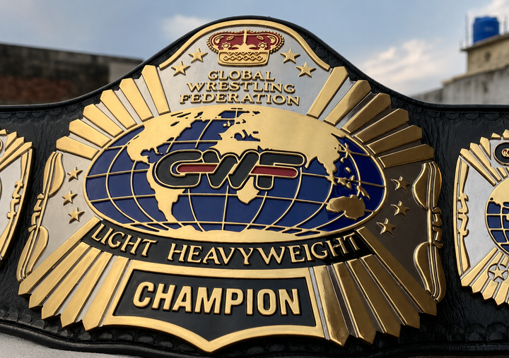 GWF Light Heavyweight Wrestling Championship Title Belt  CNC HD 24k Gold Plated Belt